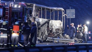 Bulgaristan'da yolcu otobüsü alev aldı