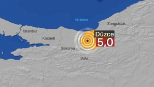 Düzce'de 5 büyüklüğünde deprem meydana geldi