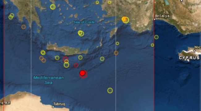Akdeniz'de bir deprem daha