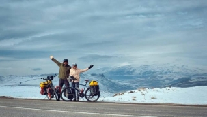 İsviçreli çift bisikletle Türkiye'yi gezdi