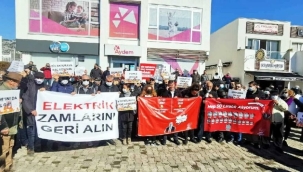 Bodrumlular elektrik faturalarını protesto etti