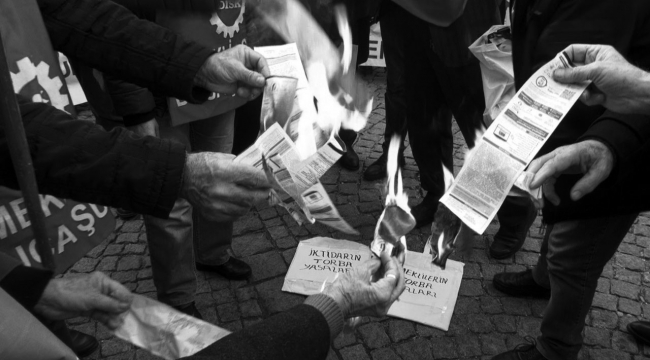 Konak'ta emeklilerden zam protestosu