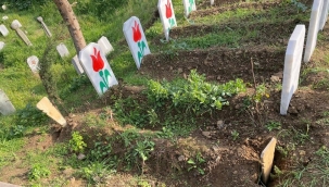 Trabzon'da mezar taşlarını çalan şahıs yakalandı