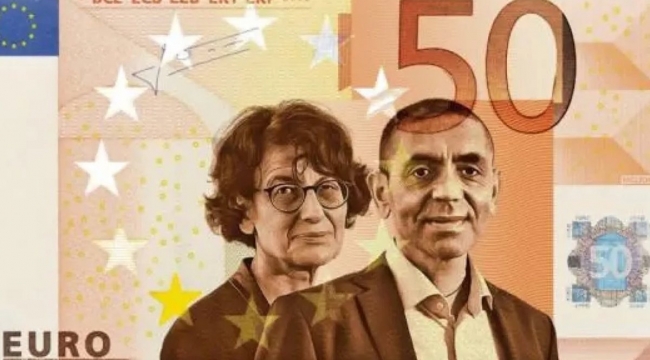 Şahin ve Türeci'nin resmi "euro"lara basılabilir