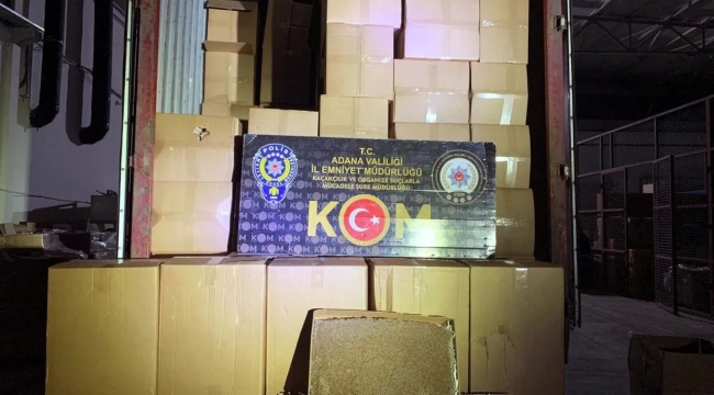 Adana'da 15 milyon kaçak sigara ele geçirildi
