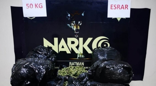 Batman'da 50 kg esrar ele geçirildi
