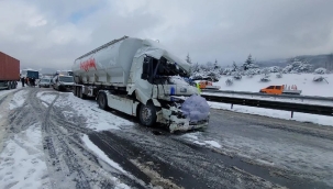 Bolu Dağı'nda 32 araç birbirine girdi