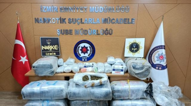 İzmir'de 221 kilo uyuşturucu ele geçirildi