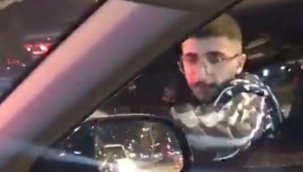 Maganda arabasında bebeği olan kadına saldırdı