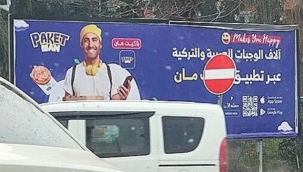 Arap yemek şirketi, İstanbul'da ilan panolarında!