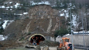 Bolu Dağı Tüneli'nde heyelan meydana geldi