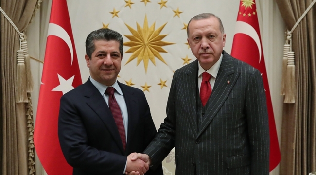 Erdoğan, Mesrur Barzani ile görüştü