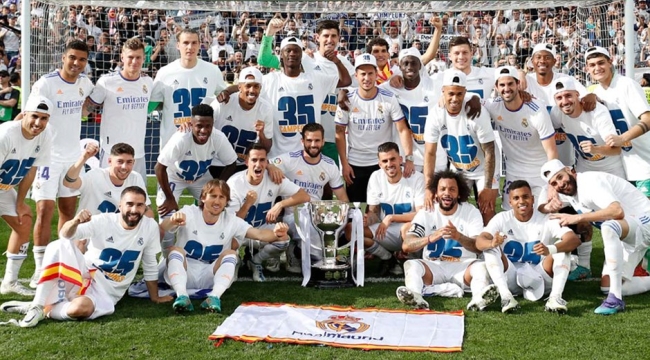 İspanya'da La Liga'da şampiyon Real Madrid