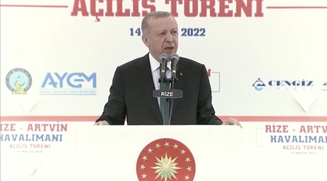 Erdoğan, Rize-Artvin Havalimanı açılışına katıldı