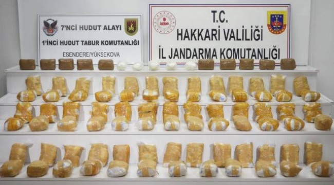 Hakkari'de 94 kilogram eroin ele geçirildi