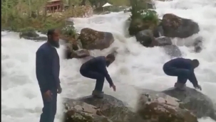 Arap turist Rize'de dereye düşüp kayboldu