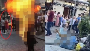 Bir vatandaş, Galata Kulesi önünde kendini yaktı
