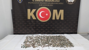 Kütahya'da 2880 adet tarihi sikke ele geçirildi
