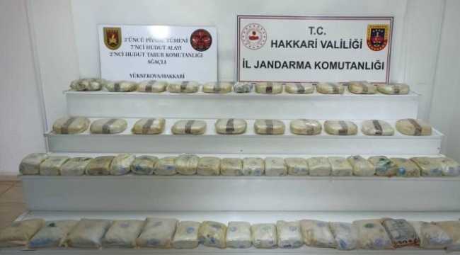 Hakkari'de 69 kilogram uyuşturucu ele geçirildi