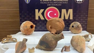 İstanbul'da bir restoranda 11 amfora ele geçirildi