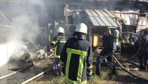 Kayseri'de sucuk fabrikasında yangın