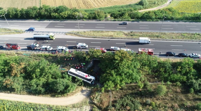 Kırklareli'nde yolcu otobüsü devrildi: 6 ölü var