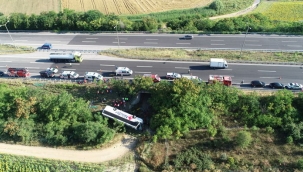 Kırklareli'nde yolcu otobüsü devrildi: 6 ölü var