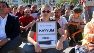 Sivas'ta 5 aydır maaş alamayan işçiler eylem yaptı