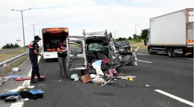 Tekirdağ'da kaza: 3 kişi öldü, 5 kişi de yaralandı