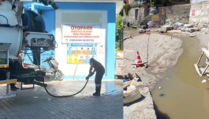 Zonguldak'ta atık su hattı denize karıştı