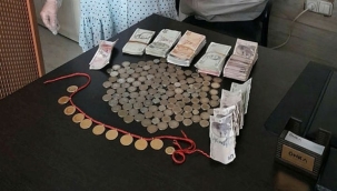 Afyon'da dilencinin üzerinden para ve altın çıktı