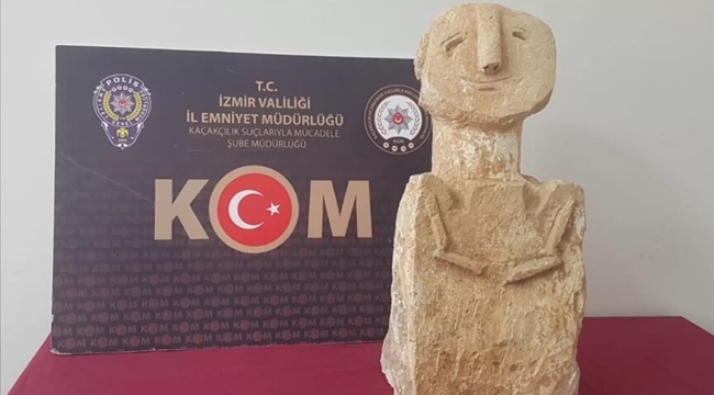 İzmir'de 11.500 yıllık heykel ele geçirildi