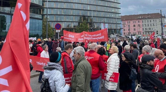 Avusturya'da fahiş fiyatlar protesto edildi