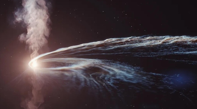 Bir kara deliğin madde püskürttüğü tespit edildi