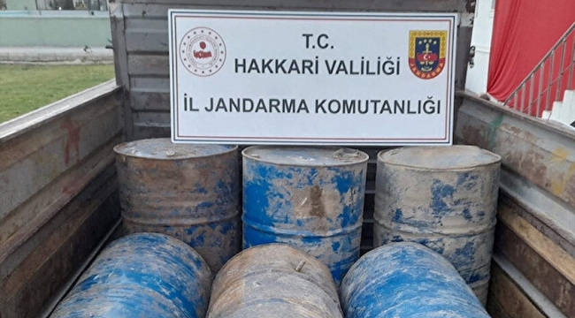 Hakkari'de 1 ton asit anhidrit ele geçirildi