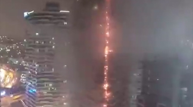 İstanbul'da 24 katlı binada yangın