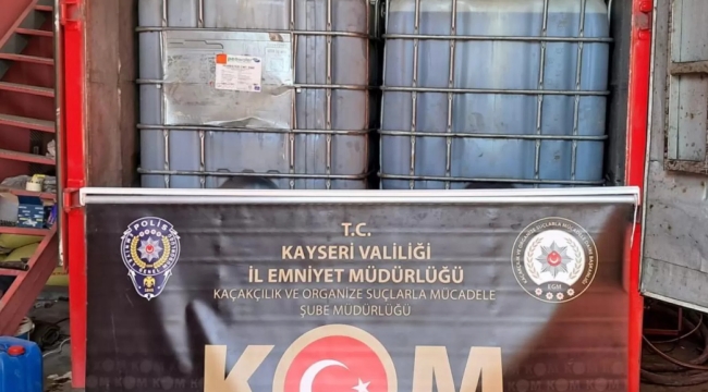 Kayseri'de 12 ton kaçak akaryakıt ele geçirildi