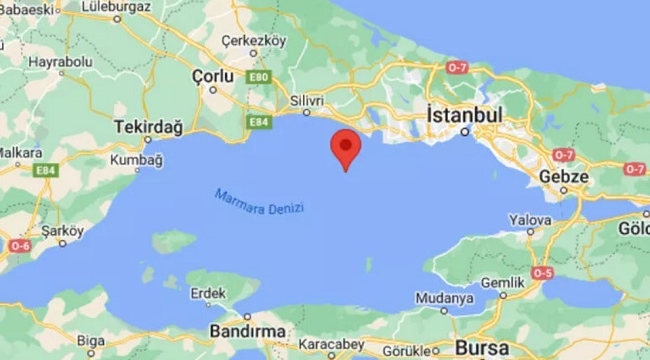 Marmara Denizi'nde 3,1 büyüklüğünde deprem