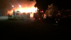 Tekirdağ'da çiftlik yangın: 10 küçükbaş öldü