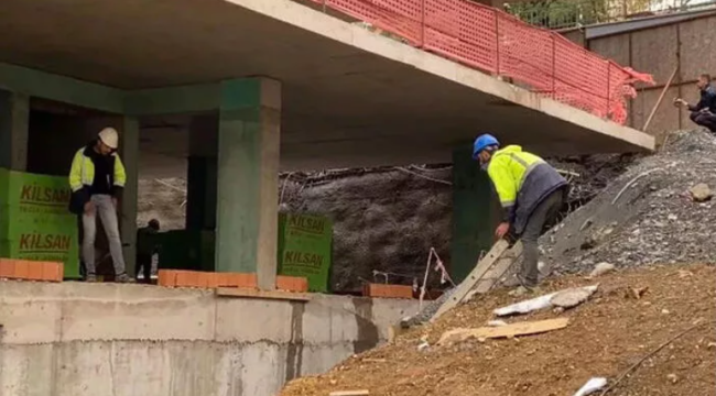 Üsküdar'da bir inşaatta toprak kayması: 1 yaralı