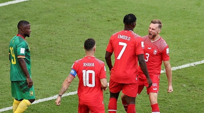 Dünya Kupası G Grubu: İsviçre 1-0 Kamerun