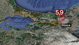 Düzce'de 5,9 büyüklüğünde deprem