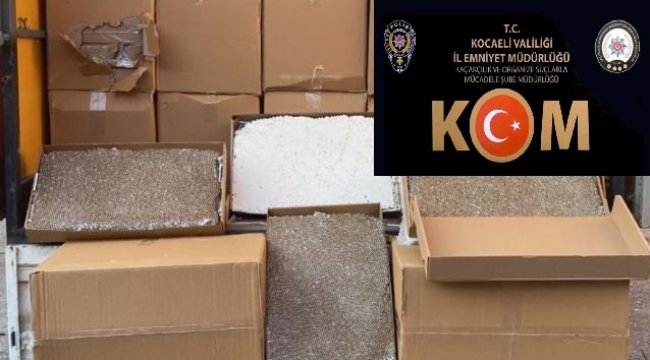 Kocaeli'nde 2 milyon kaçak sigara ele geçirildi