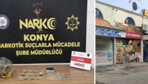 Konya'da etliekmek fırınına uyuşturucu baskını!