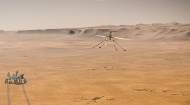 Mars helikopterinden yeni yazılımla ilk uçuş