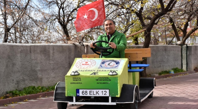 Lise öğretmeni, hurdadan elektrikli araç üretti