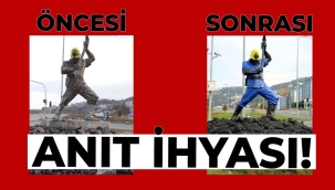 Zonguldak'ta madenci anıt heykeli tahrip edildi