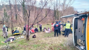 Çanakkale'de minibüs kazası: 1 ölü, 9 yaralı