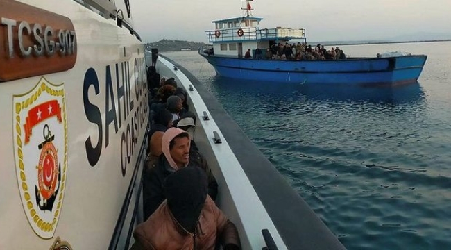 İzmir açıklarında 155 kaçak yakalandı