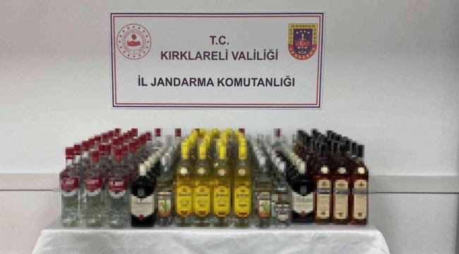 Kırklareli'nde 5.745 litre sahte içki ele geçirildi